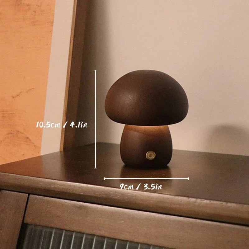 Svamp Natlys til Børn - Sengelampe - Dæmpbar - Træ Bedside Lamps Danmarkmode.dk