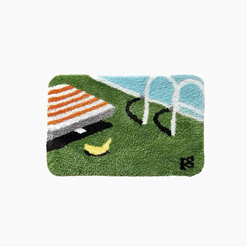 Swimming Pool Skridsikker Bademåtte til Børn - Blød - Tuftede - Håndlavet Bath Mats Danmarkmode.dk