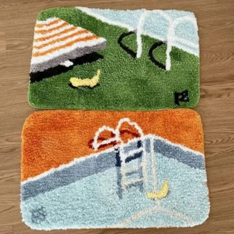 Swimming Pool Skridsikker Bademåtte til Børn - Blød - Tuftede - Håndlavet Bath Mats Danmarkmode.dk