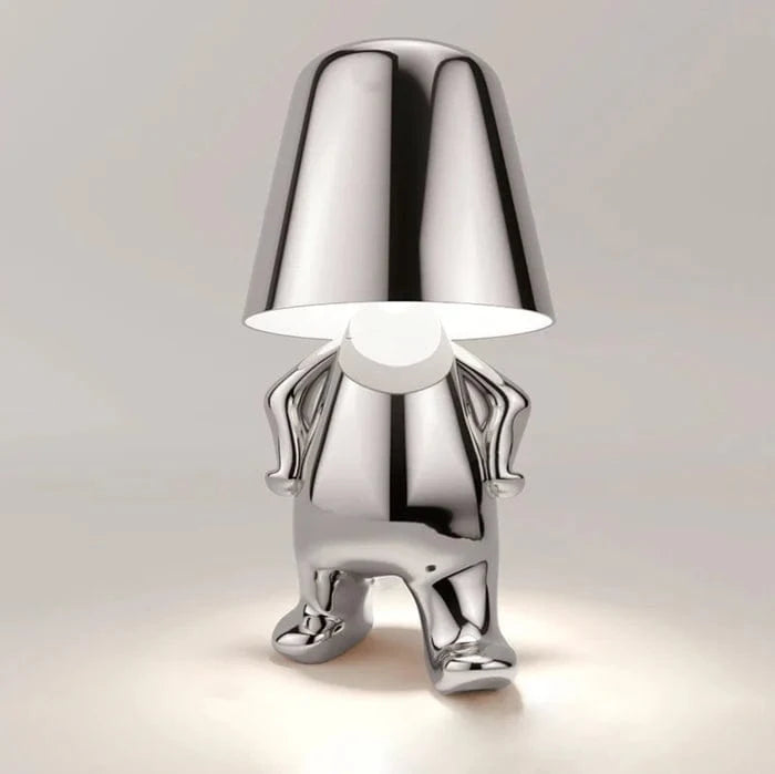 Tænker Lampe Trådløs LED Bordlampe - Metallisk - Moderne - USB Belysning Danmarkmode.dk