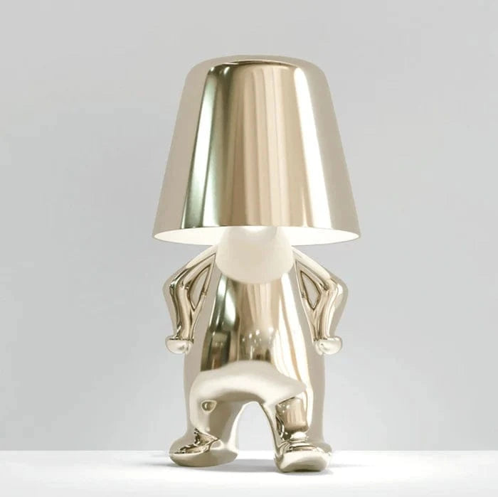 Tænker Lampe Trådløs LED Bordlampe - Metallisk - Moderne - USB Belysning Danmarkmode.dk