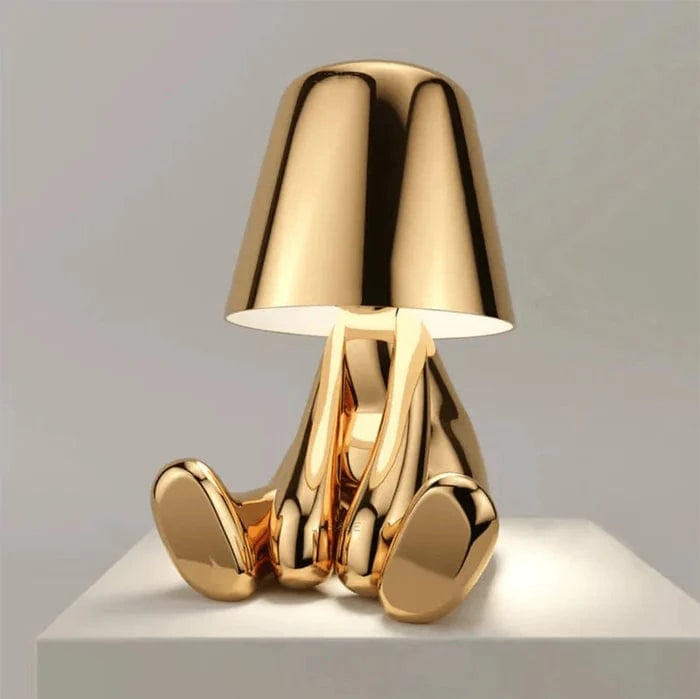 Tænker Lampe Trådløs LED Bordlampe - Metallisk - Moderne - USB Belysning Danmarkmode.dk