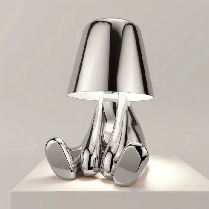 Tænker Lampe Trådløs LED Bordlampe - Metallisk - Moderne - USB Belysning Danmarkmode.dk