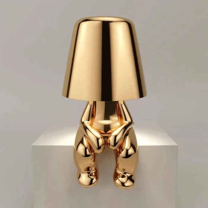 Tænker Lampe Trådløs LED Bordlampe - Metallisk - Moderne - USB Belysning Danmarkmode.dk