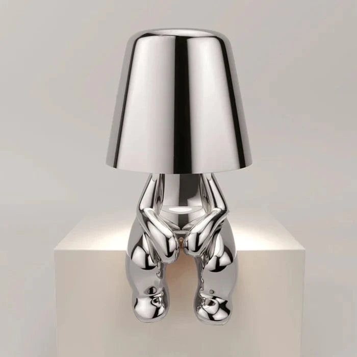 Tænker Lampe Trådløs LED Bordlampe - Metallisk - Moderne - USB Belysning Danmarkmode.dk