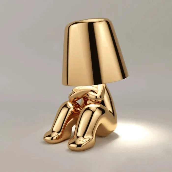 Tænker Lampe Trådløs LED Bordlampe - Metallisk - Moderne - USB Belysning Danmarkmode.dk