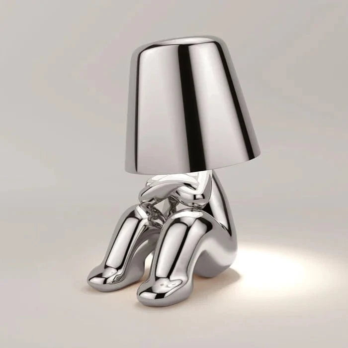 Tænker Lampe Trådløs LED Bordlampe - Metallisk - Moderne - USB Belysning Danmarkmode.dk