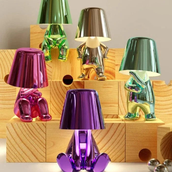 Tænker Lampe Trådløs LED Bordlampe - Metallisk - Moderne - USB Belysning Danmarkmode.dk