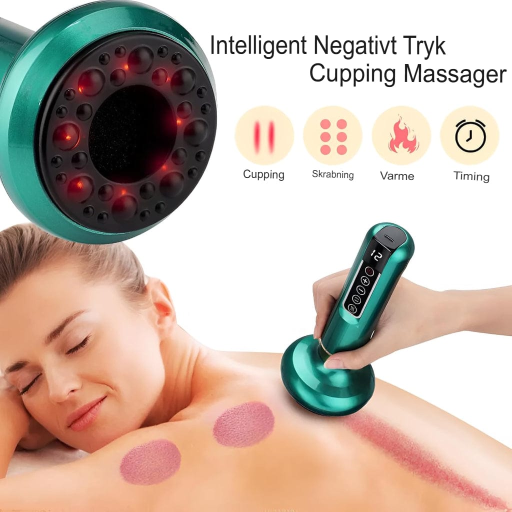 Trådløs Cellulite Elektrisk Massageapparat - Håndholdt - Cupping - Varme - Toning Electric Massagers Danmarkmode.dk