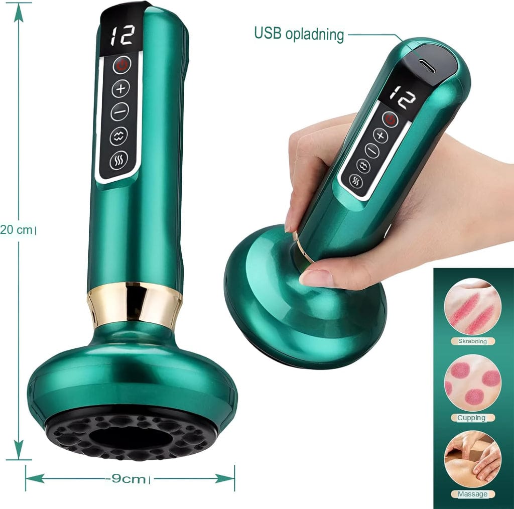 Trådløs Cellulite Elektrisk Massageapparat - Håndholdt - Cupping - Varme - Toning Electric Massagers Danmarkmode.dk