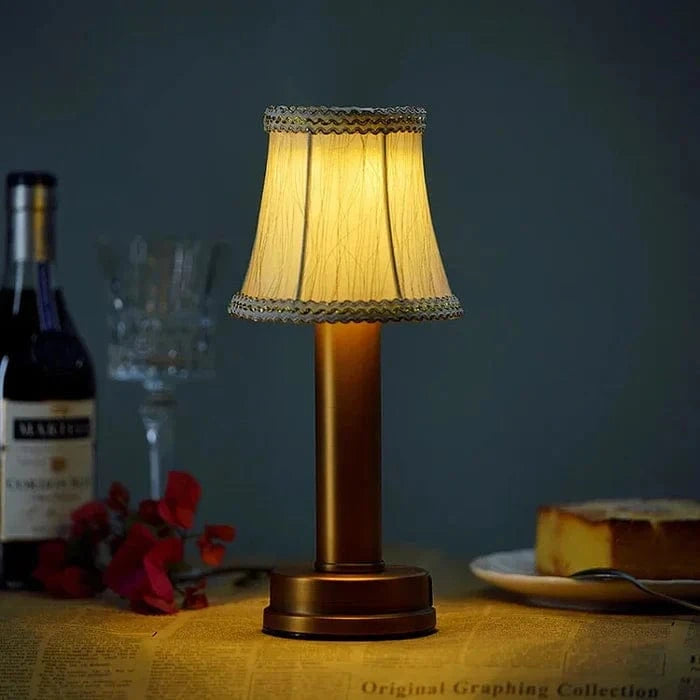 Trådløs Metal Skrivebordslampe - Stof - Dæmpbar - USB genopladelig Table Lamps Danmarkmode.dk