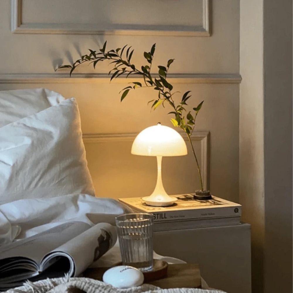 Trådløs Svampelampe - Dæmpbar - Bærbar Led Lampe - NordicMush Table lamps Danmarkmode.dk