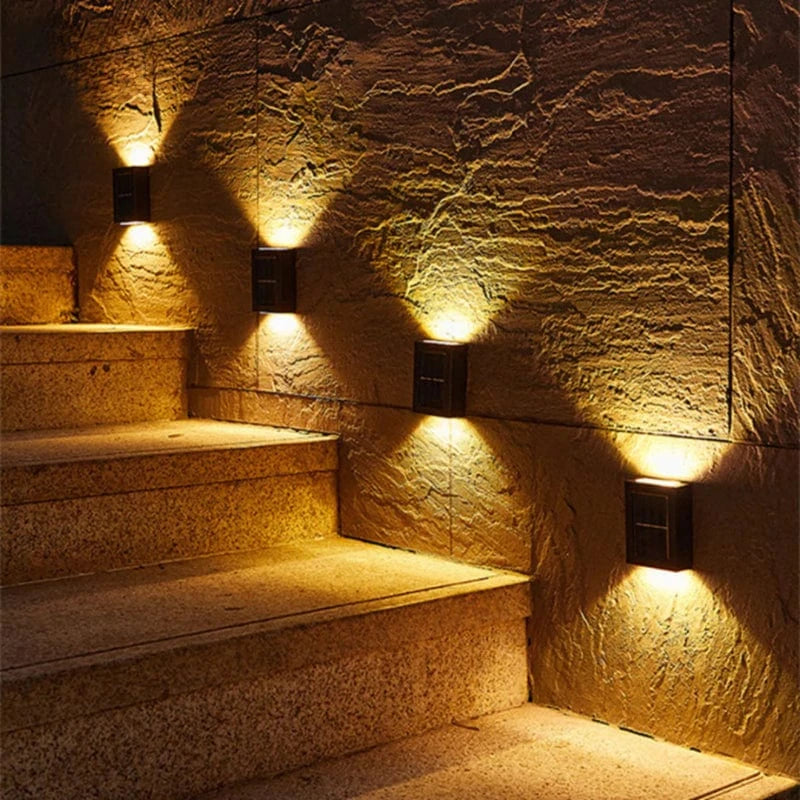 Trådløs Udendørs Solcellelamper - Væglamper - Vandtæt - 600mAh Litiumbatteri Wall Light Fixtures Danmarkmode.dk