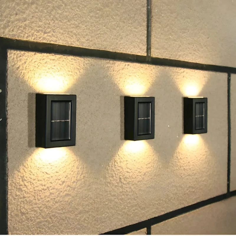 Trådløs Udendørs Solcellelamper - Væglamper - Vandtæt - 600mAh Litiumbatteri Wall Light Fixtures Danmarkmode.dk