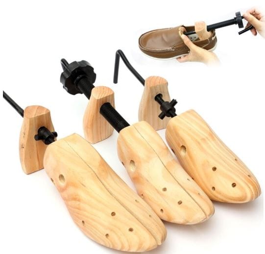 Træ Skosträckare - Justerbar - Holdbar - Skostrækker - Metalbeslag Shoe Trees Danmarkmode.dk