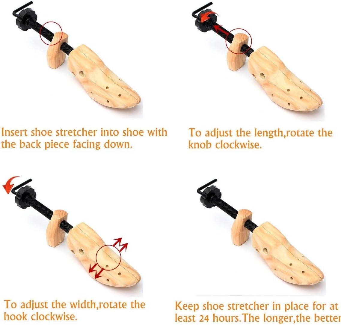 Træ Skosträckare - Justerbar - Holdbar - Skostrækker - Metalbeslag Shoe Trees Danmarkmode.dk