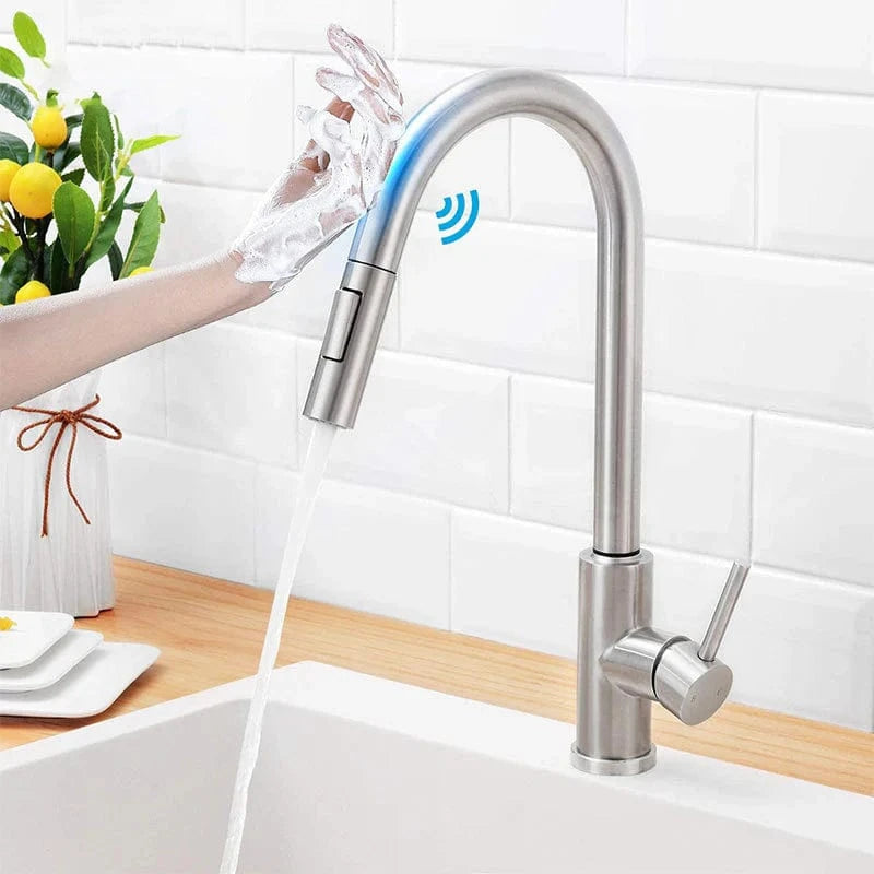 Træk Ned Smart Sensor Køkkenarmatur - Rustfrit Stål - Blandingsbatteri Kitchen Sink Faucets Danmarkmode.dk