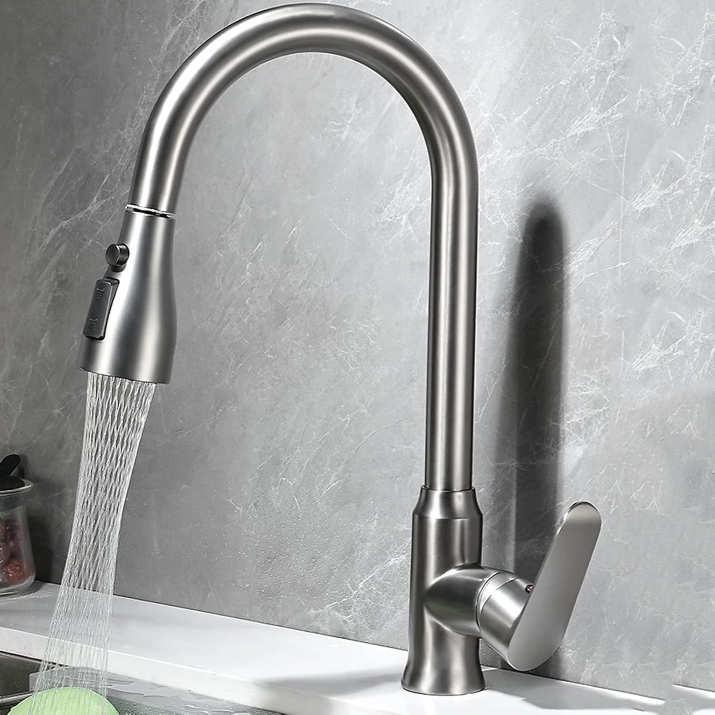 Udtræksspray Touch Sensor Vandhane Køkken - Rustfrit Stål - Vandhane Udtræk Kitchen Sink Faucets Danmarkmode.dk