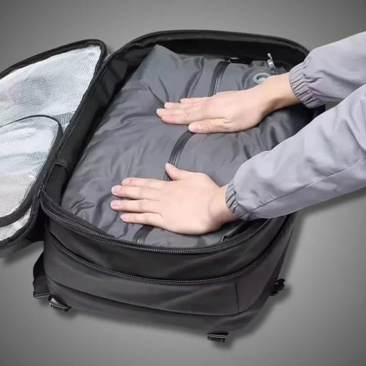 Udvidelig Vakuum Kompression Rygsæk - Vandtæt - Rejsetaske - Låsbar Backpacks Danmarkmode.dk