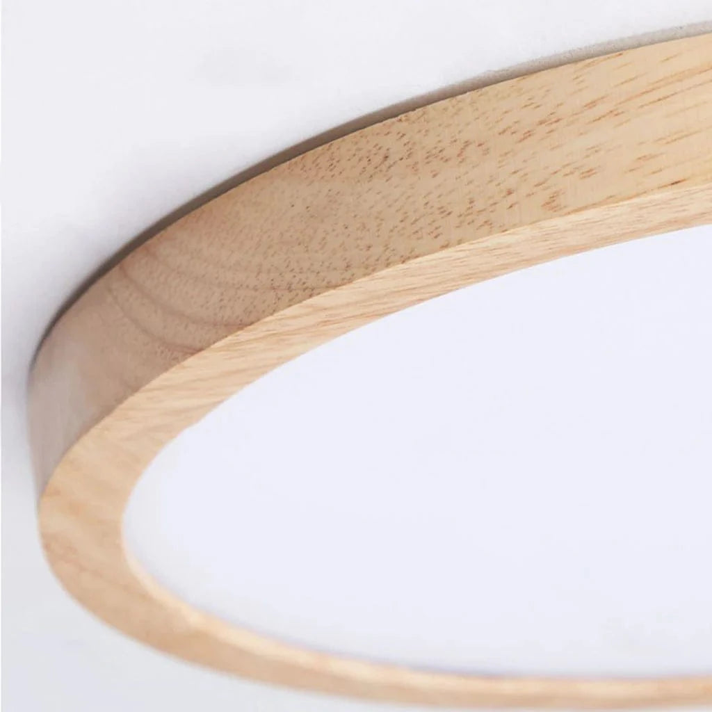 Ultra Tynd Flush Mount Træ Loftslampe - Moderne - Flad - LED Lys Ceiling Light Fixtures Danmarkmode.dk