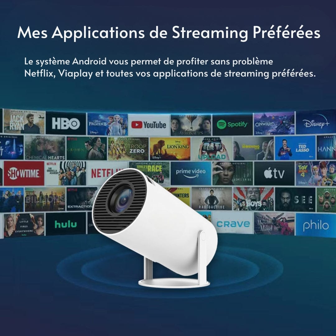 UltraScreen 4K Projektor – Intelligent, Seamless Connectivity, Film & Spil, Home Theater, High-Performance, RGB, Entertainment Projectors Danmarkmode.dk