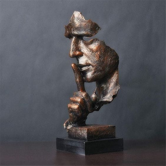 Unikt Billede - Finger På Mund Billede - Indretning Af Hjemmet Sculpture Statue Danmarkmode.dk