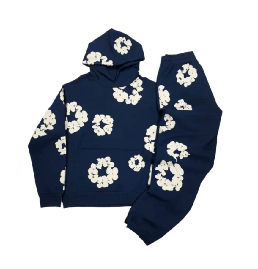 Unisex træningsdragt med blomster fra Modera | Ikonisk print | Vanero | Komfortabelt sportstøj Two Piece Set Danmarkmode.dk