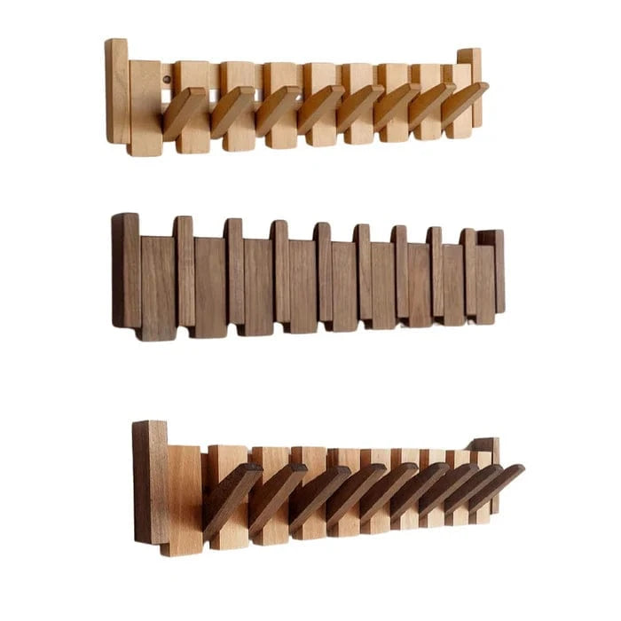 Væg Piano Knagerække I Træ - Retractable - Kompakt - Moderne Wall Hooks Danmarkmode.dk