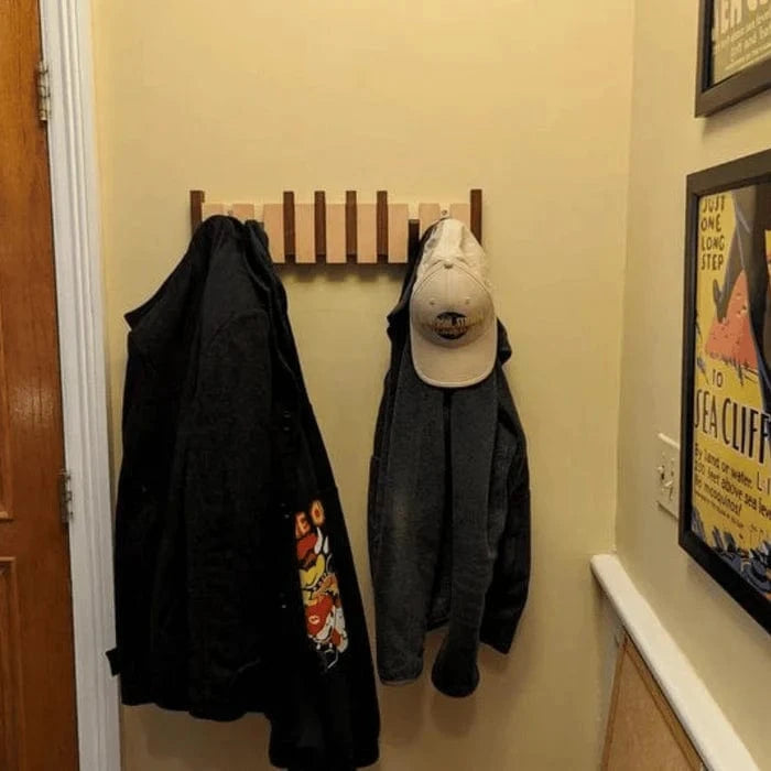 Væg Piano Knagerække I Træ - Retractable - Kompakt - Moderne Wall Hooks Danmarkmode.dk