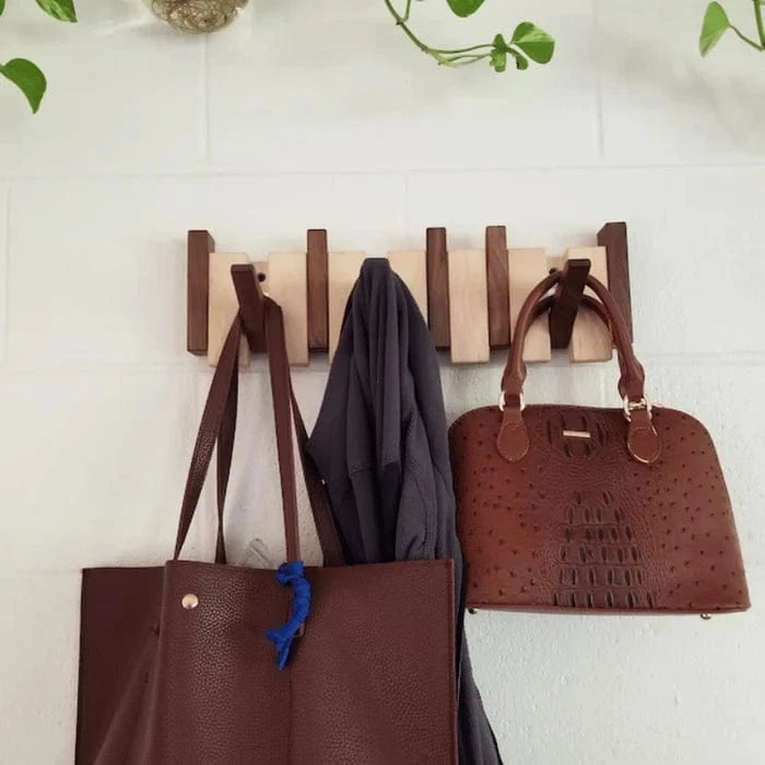 Væg Piano Knagerække I Træ - Retractable - Kompakt - Moderne Wall Hooks Danmarkmode.dk