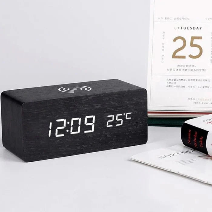 Vækkeur Med Lys - Digital - Alarm - Trælook - Radiostyret Alarm Clocks Danmarkmode.dk