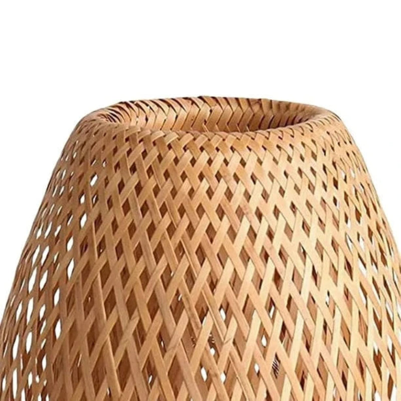 Vævet Bambus Sengebord LED Natlampe - Genopladelig Lampe - Dæmpbar Bedside Lamps Danmarkmode.dk