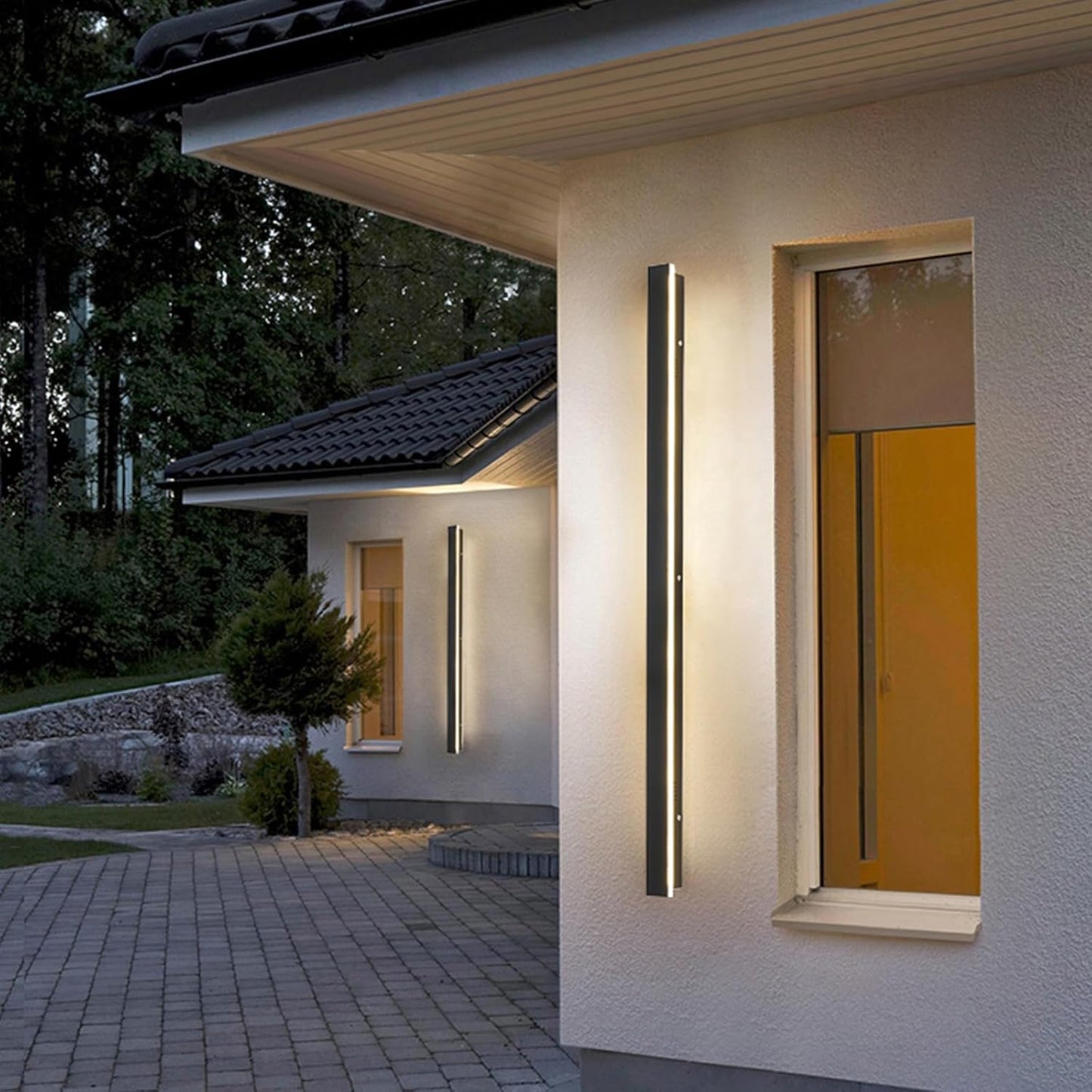 Vandtæt Rektangel Dæmpbar LED Væglampe - Udendørs Lys - Akryl - Aluminium Wall Light Fixtures Danmarkmode.dk