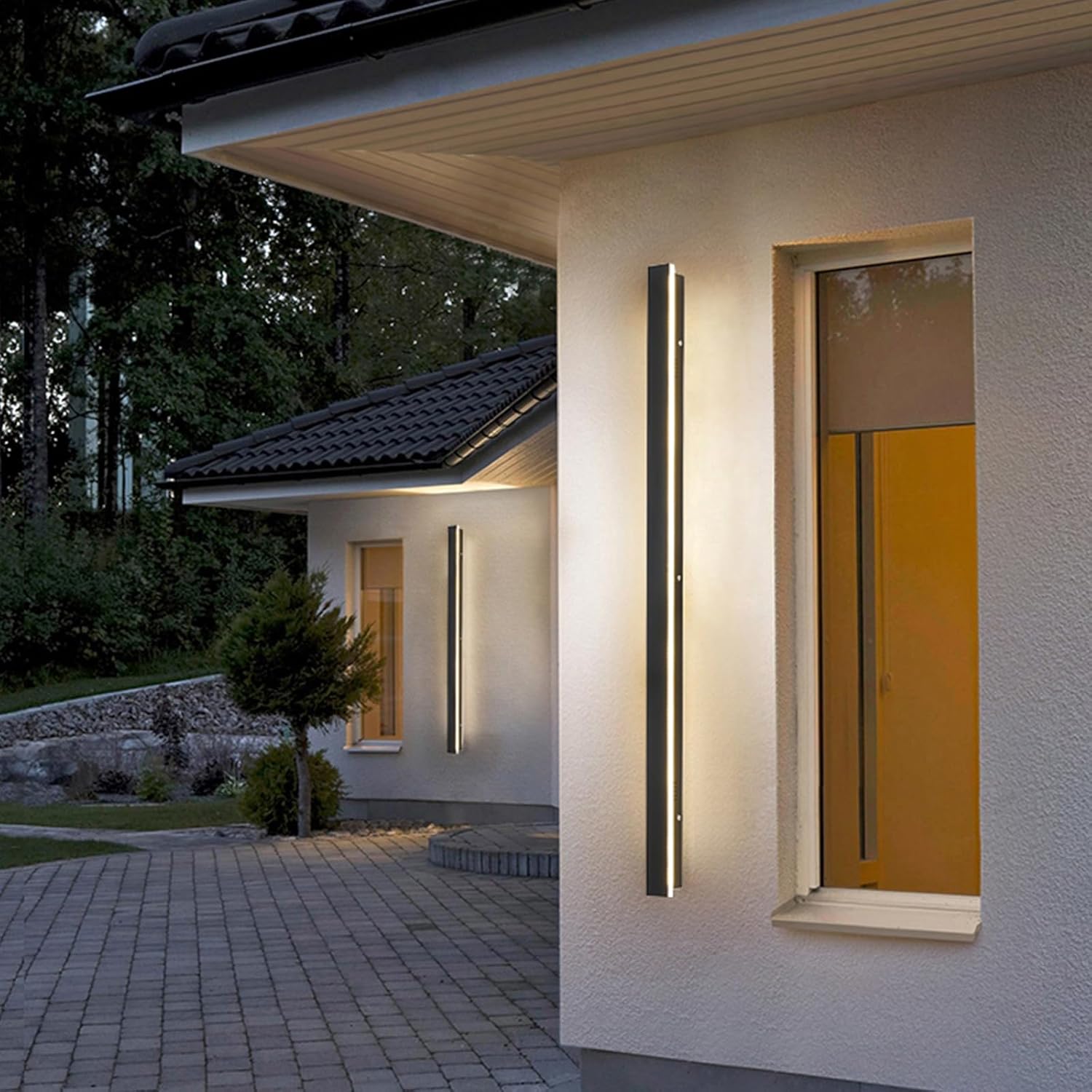 Vandtæt Rektangel Dæmpbar LED Væglampe - Udendørs Lys - Akryl - Aluminium Wall Light Fixtures Danmarkmode.dk