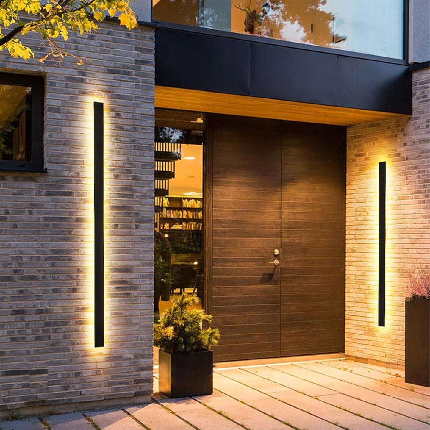 Vandtæt Rektangel Dæmpbar LED Væglampe - Udendørs Lys - Akryl - Aluminium Wall Light Fixtures Danmarkmode.dk