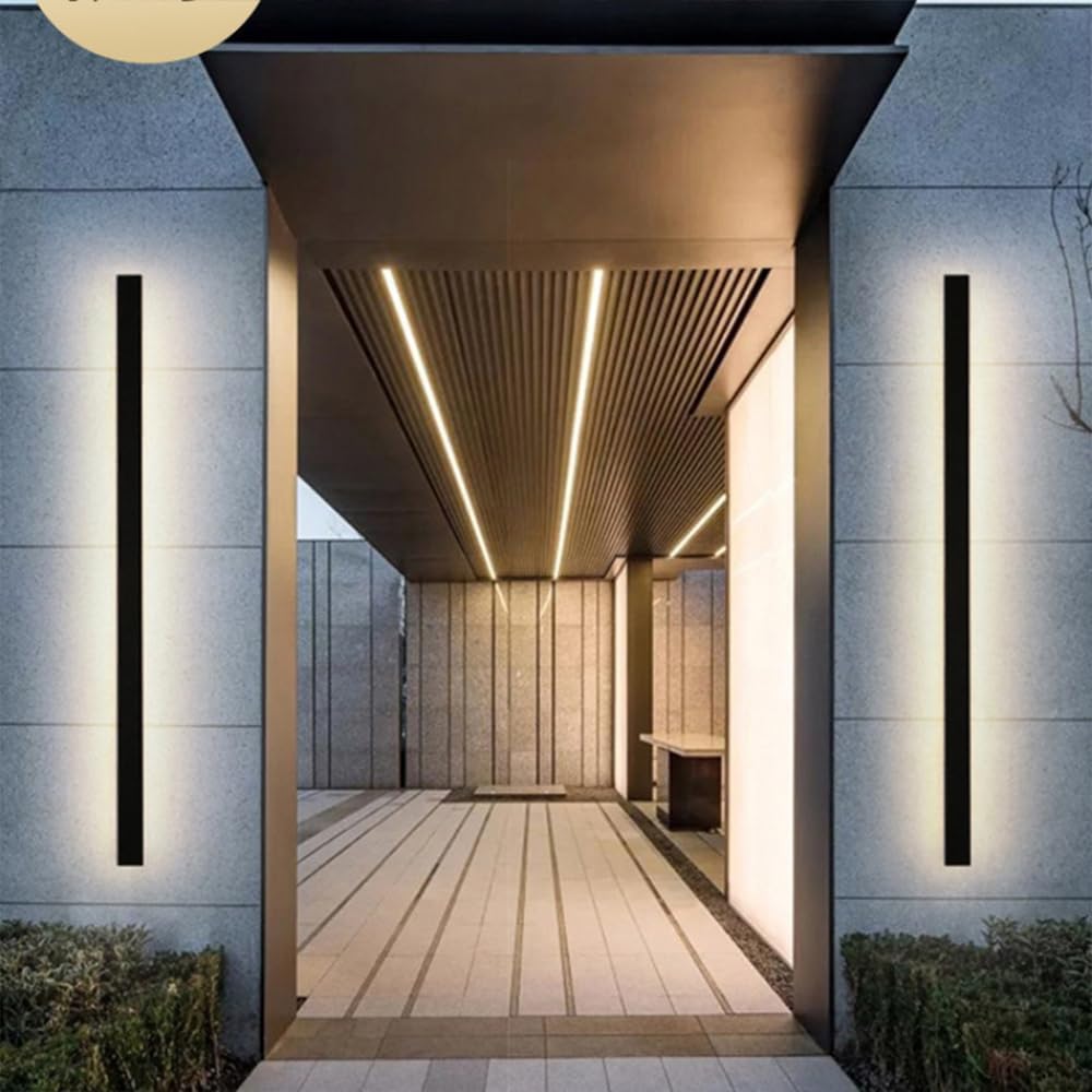 Vandtæt Rektangel Dæmpbar LED Væglampe - Udendørs Lys - Akryl - Aluminium Wall Light Fixtures Danmarkmode.dk