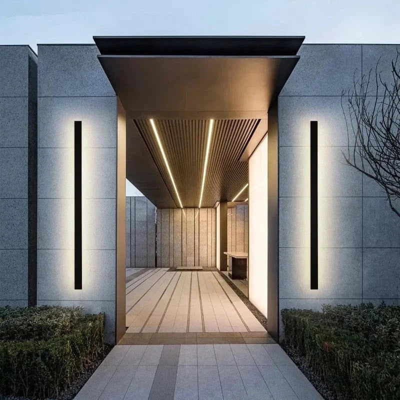 Vandtæt Rektangel Dæmpbar LED Væglampe - Udendørs Lys - Akryl - Aluminium Wall Light Fixtures Danmarkmode.dk