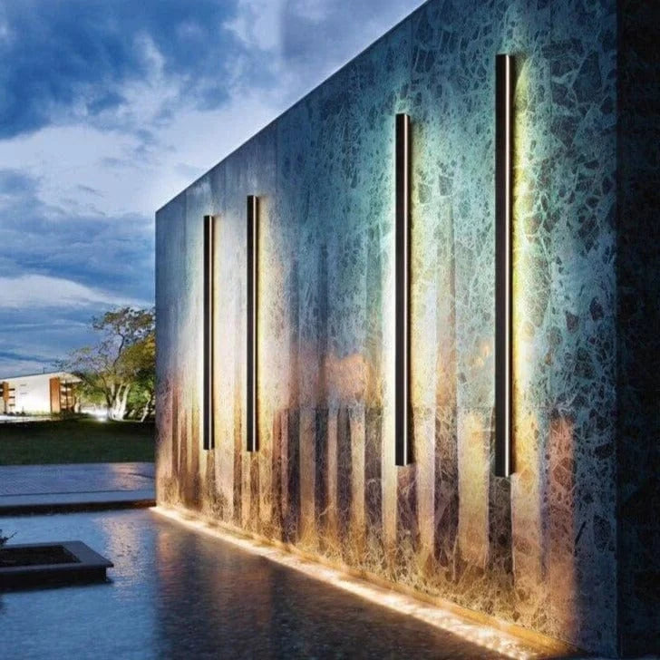 Vandtæt Rektangel Dæmpbar LED Væglampe - Udendørs Lys - Akryl - Aluminium Wall Light Fixtures Danmarkmode.dk