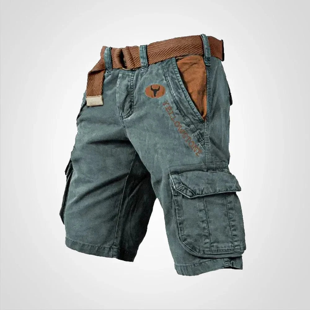 Vintage Cargo Shorts Herre - Streetwear - Brunt Bælte - Loose - Sommer Shorts Cargo Shorts Danmarkmode.dk