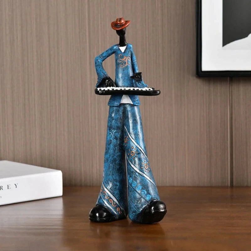 Vintage Jazzband Figurer Skulptur - Resin - Samlerobjekt - Musikere Figurines Danmarkmode.dk