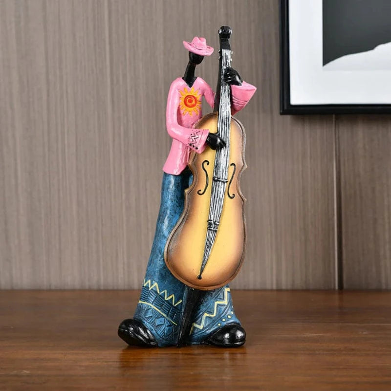 Vintage Jazzband Figurer Skulptur - Resin - Samlerobjekt - Musikere Figurines Danmarkmode.dk