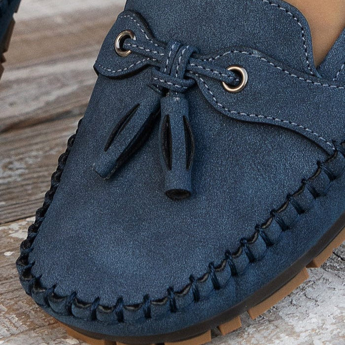 Vintage Kvastsløjfe Loafers Kvinder - Ortopædisk - Ruskind - Flade Sko Loafers Danmarkmode.dk