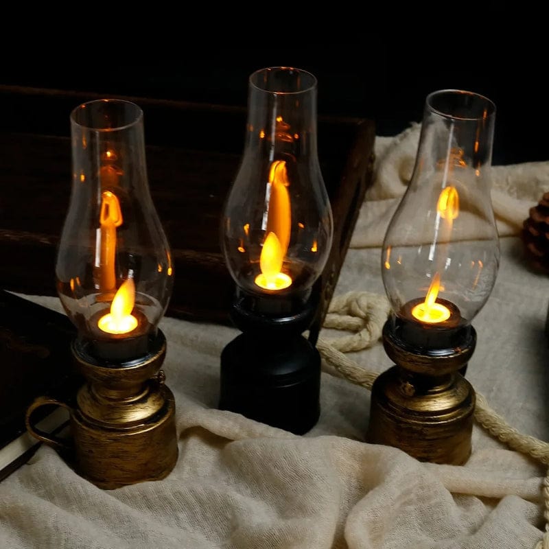 Vintage Stearinlys Led Olielampe - Batteridrevet - Trådløs - Dæmpbar Table Lamp Danmarkmode.dk