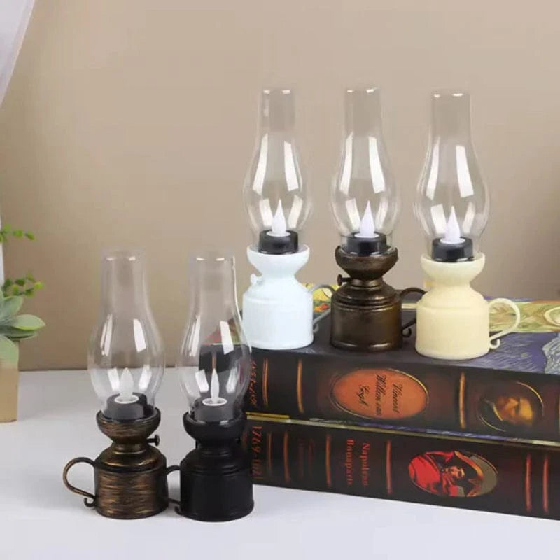 Vintage Stearinlys Led Olielampe - Batteridrevet - Trådløs - Dæmpbar Table Lamp Danmarkmode.dk