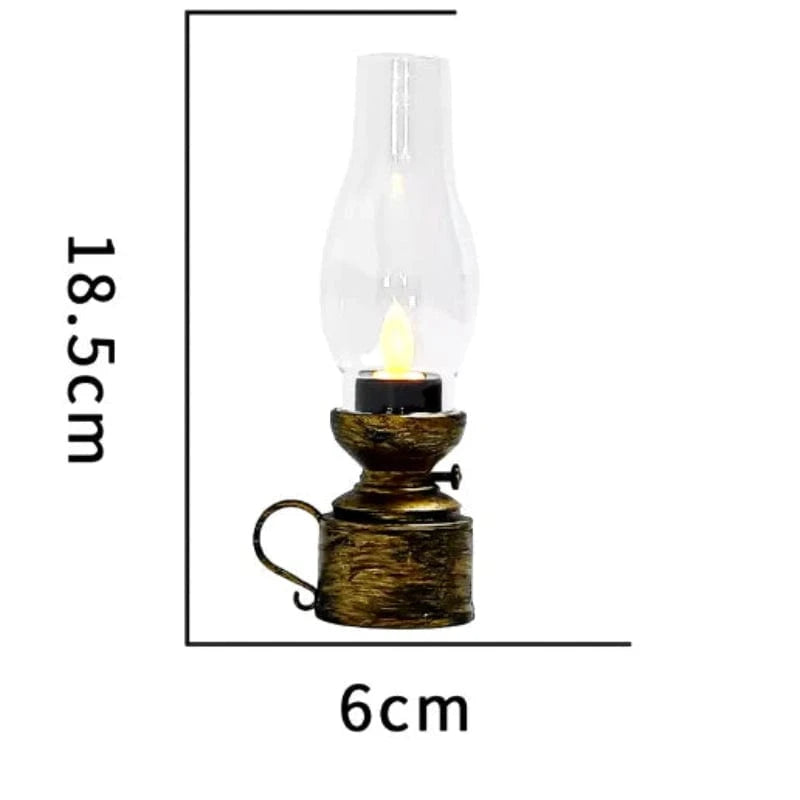 Vintage Stearinlys Led Olielampe - Batteridrevet - Trådløs - Dæmpbar Table Lamp Danmarkmode.dk