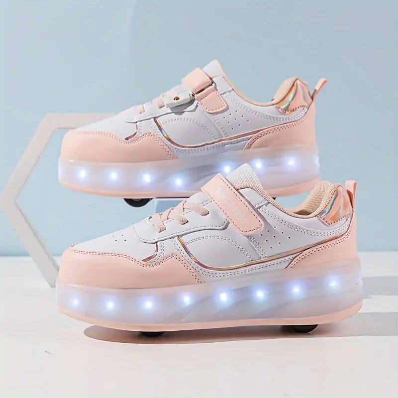 Wheelskate Adventure Rullesko - LED Hjul Sneakers til Børn, Komfortable, Stilige, Gummisål, Unisex, Flerfarvet Sneakers Danmarkmode.dk
