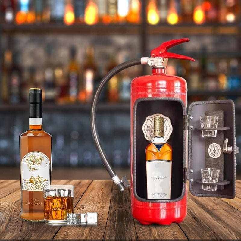 Whiskey Opbevaringsboks - Brandslukker - Bærbar - Vinskab Wine Cabinet Danmarkmode.dk