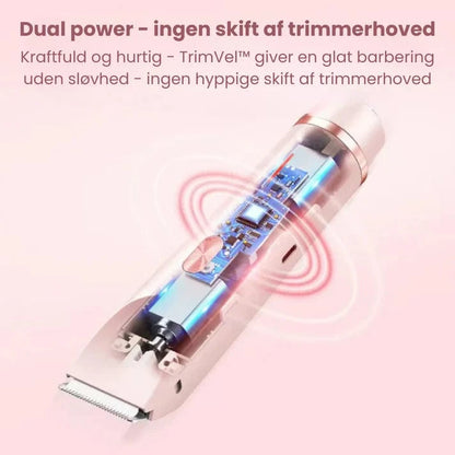 2 i 1 Smertefri Elektrisk Barbermaskine - Dame - Vandtæt - Hårtrimmer Hair Clippers & Trimmers Danmarkmode.dk