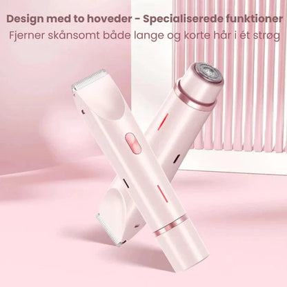 2 i 1 Smertefri Elektrisk Barbermaskine - Dame - Vandtæt - Hårtrimmer Hair Clippers & Trimmers Danmarkmode.dk