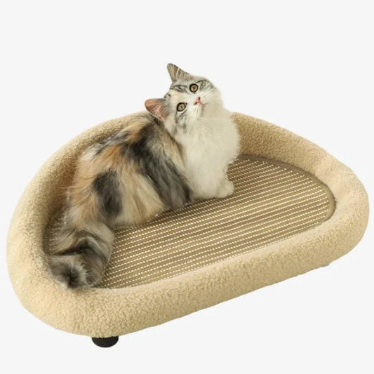 2 i 1 Varm Katteseng og Kradser - Sisal - Skridsikker - Minimalistisk Cat Scratchers & Scratching Posts Danmarkmode.dk
